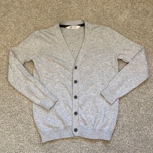 H&M Boys Cotton Cardigan Sweater in Grey Size 8-9